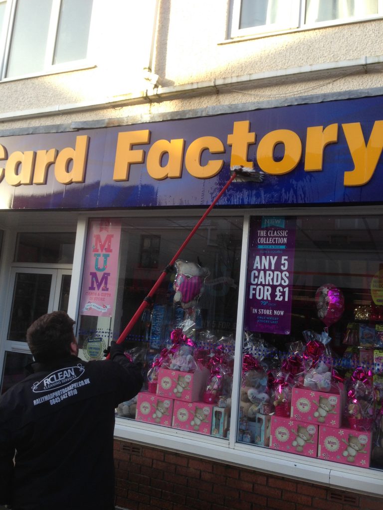 Commercial sign cleaning